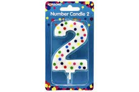 Korbond Candle Birthday Number 2