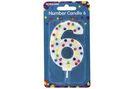 Korbond Candle Birthday Number 6