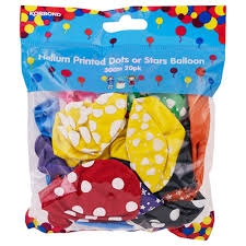 Korbond Balloons Dots & Stars 30cm 20 Pack