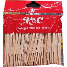 K&C Pick Fork Bamboo 100 Pack