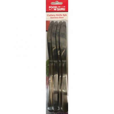 Food Guru Stainless Steel Cutlery Knife 4 Pack