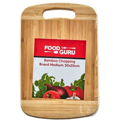 Food Guru Chopping Board Bamboo Medium