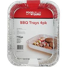 Food Guru Foil BBQ Trays 4 Pack