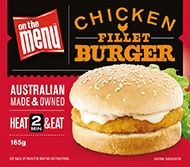 On The Menu Chicken Fillet Burger 165g