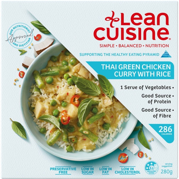 Lean Cuisine Thai Green Chicken Curry With Rice 280g