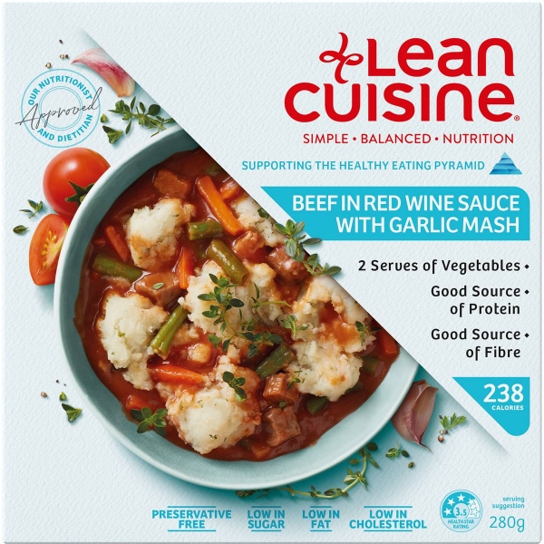 Lean Cuisine Beef in Red Wine Sauce & Garlic Mash 280g