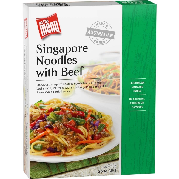 On The Menu Singapore Noodles With Beef 260g