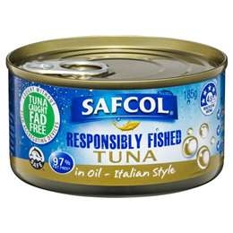 Safcol Responsibly Fished Tuna in Oil 185g