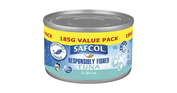 Safcol Responsibly Fished Tuna in Brine 185g