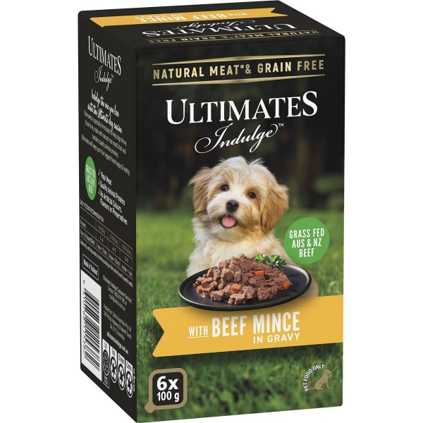 Ultimates Indulge Dog Food Beef & Gravy 6 Pack 600g