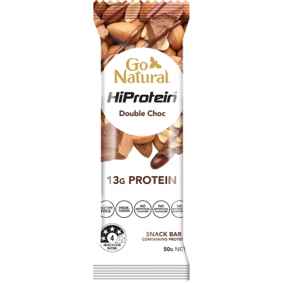 Go Natural Hi Protein Bar Double Choc 50g