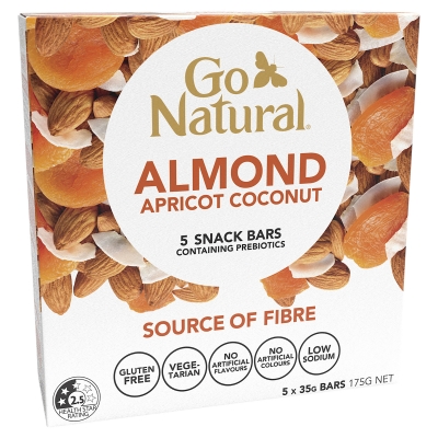 Go Natural Almond Apricot Coconut 5 Bars 175g