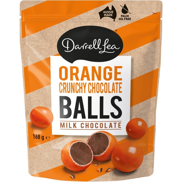 Darrell Lea Balls Orange Crunch 168g