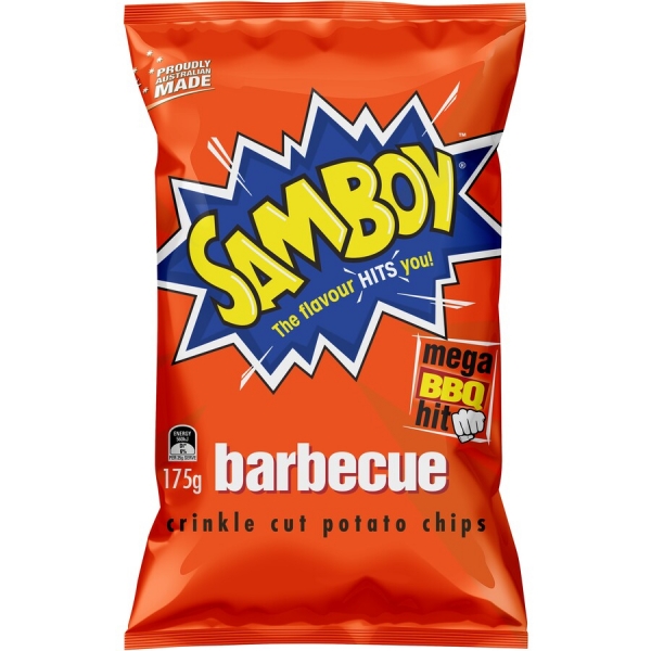 Samboy Crinkle Cut Barbecue Chips 175g