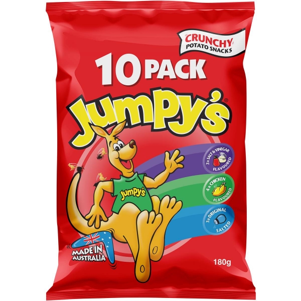 Jumpy's Chips Variety 10 Pack 180g