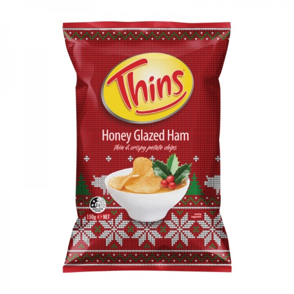 Thins Honey Glazed Ham Chips 150g