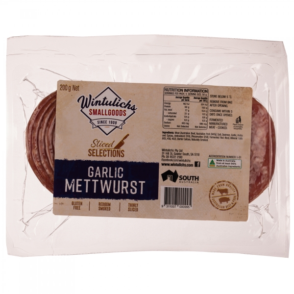 Wintulichs Metwurst Garlic Sliced 200g