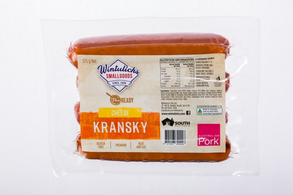 Wintulichs Cheese Kransky 4 Pack 375g