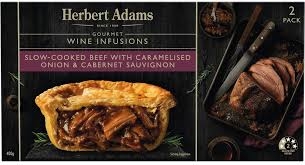 Herbert Adams Pie Wine Infused Beef 2 Pack 400g