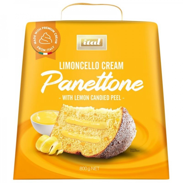 Ital Panettone Limoncello Cream & Candy Peel 800g