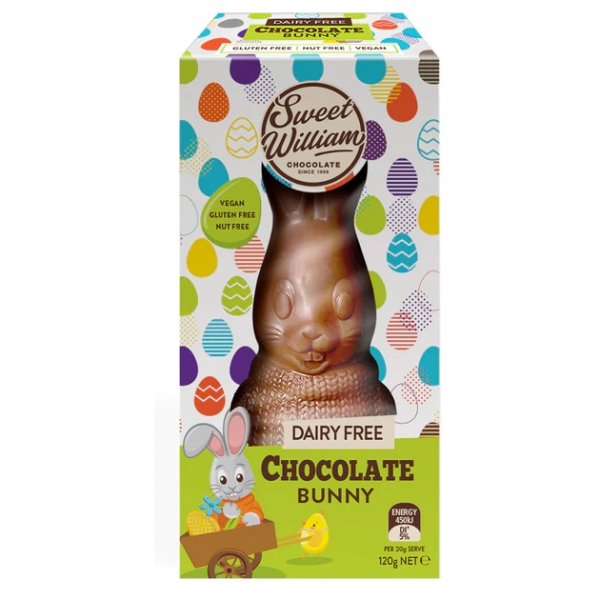 Sweet William Dairy Free Chocolate Hollow Bunny 120g