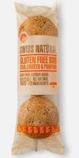 Swiss Natural Gluten Free Chia Linseed & Pumpkin Rolls 3 Pack