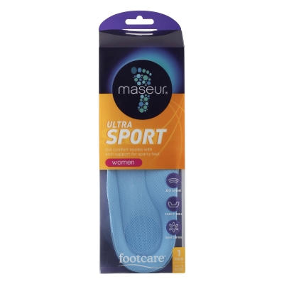 Footcare Masuer Insoles Women's Ultra Sport 1 Pair