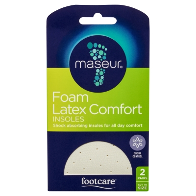 Footcare Insoles Foam Latex Comfort 2 Pairs