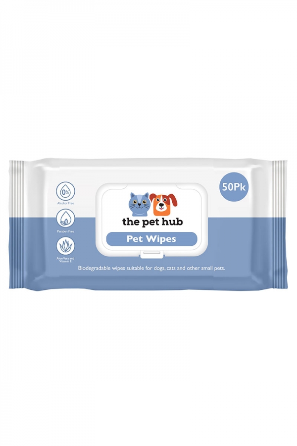 The Pet Hub Biodegradable Pet Wipes 50 Pack