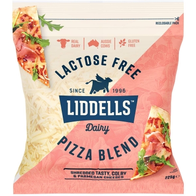 Liddells Lactose Free Cheese Pizza Blend Shredded 225g