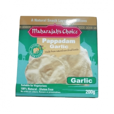 Maharajah's Choice Pappadam Garlic 200g