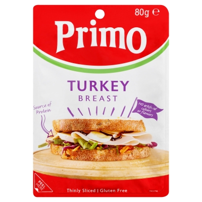 Primo Turkey Breast Thinly Sliced 80g