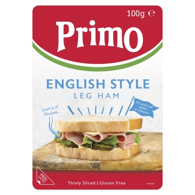 Primo English Style Leg Ham Thinly Sliced 100g