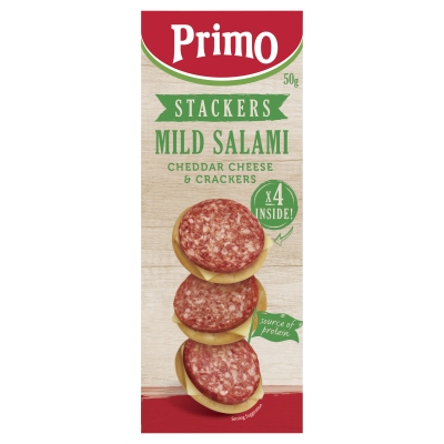 Primo Mild Salami Stackers 50g