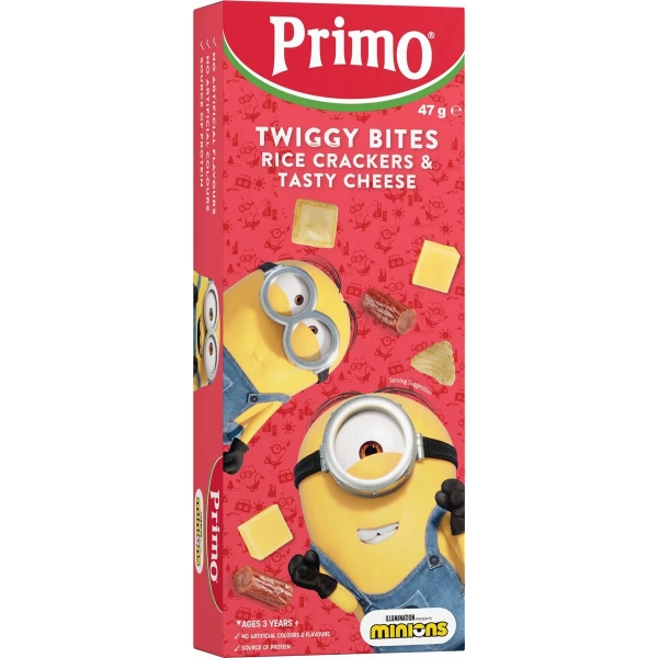 Primo Twiggy Bites, Rice Crackers & Tasty Cheese 47g