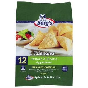 Borg's Triangles Spinach & Ricotta 360g