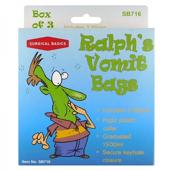 Surgical Basics Ralph's Vomit Bags 3 Pack