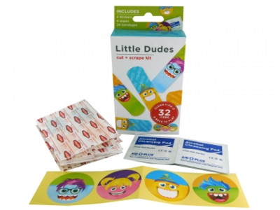 Little Dudes Cut & Scrape Kit 32 Piece