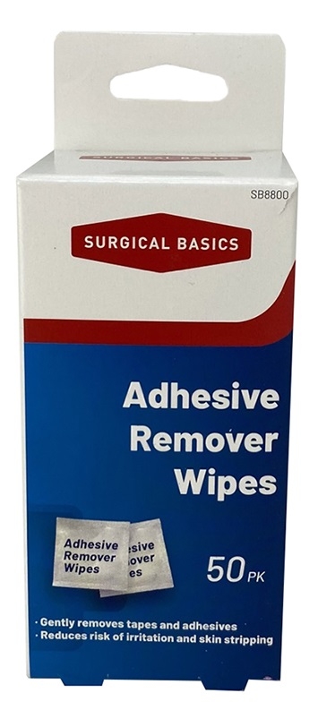 Surgical Basics Adhesive Remover Wipes 50 Pack