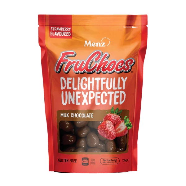 Menz FruChocs Strawberry 135g