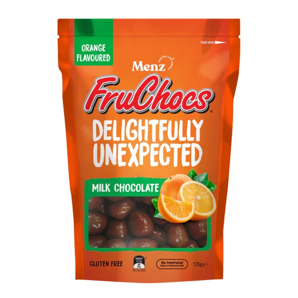 Menz Fruchocs Choc Orange 135g