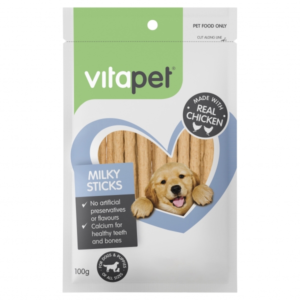 Vitapet Dog Treats Milky Sticks 100g