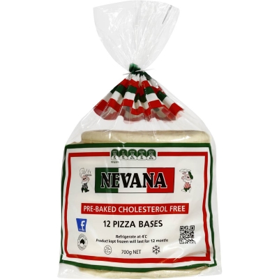 Nevana Pizza Bases 12 Pack 700g