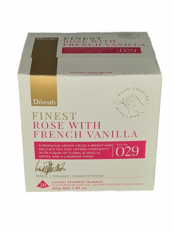 Dilmah Finest Rose & Vanilla Tea Bags 20 Pack