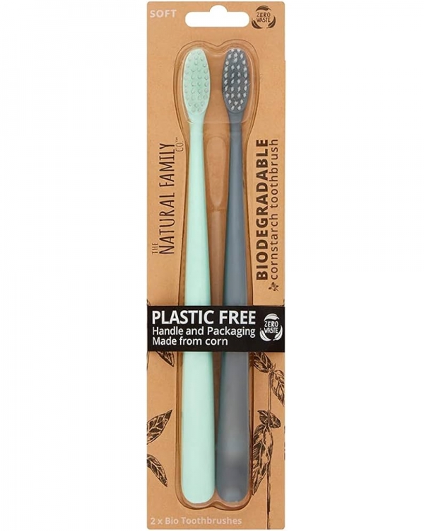 The Natural Family Co Bio Toothbrush Soft Twin Pack