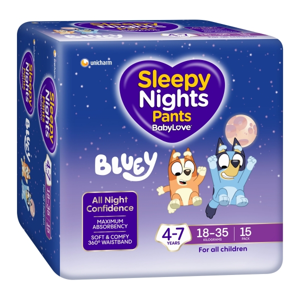 Babylove Sleepy Nights Pants 4-7 Years 15 Pack