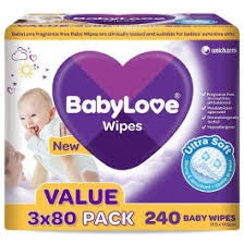 Babylove Wipes Baby Everyday 240 Pack