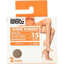 Razza Matazz Knee Hi Sheer Natural 2 Pack