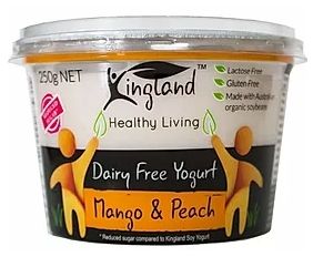 Kingland Dairy Free Yoghurt Mango Peach 250g