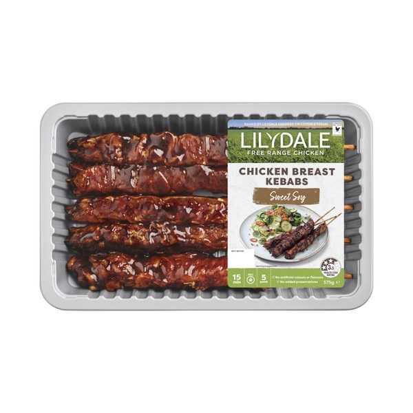 Lilydale Free Range Chicken Kebabs Sweet Soy 375g